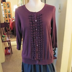 Purple Merona Top 3 Quarter Sleeve